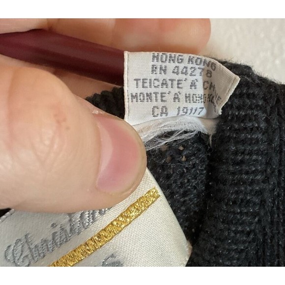 Marisa Christina Classics Women’s M Black Short Sleeve Sweater Vintage Art - Picture 5 of 10